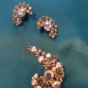 Vintage brooch clip earings